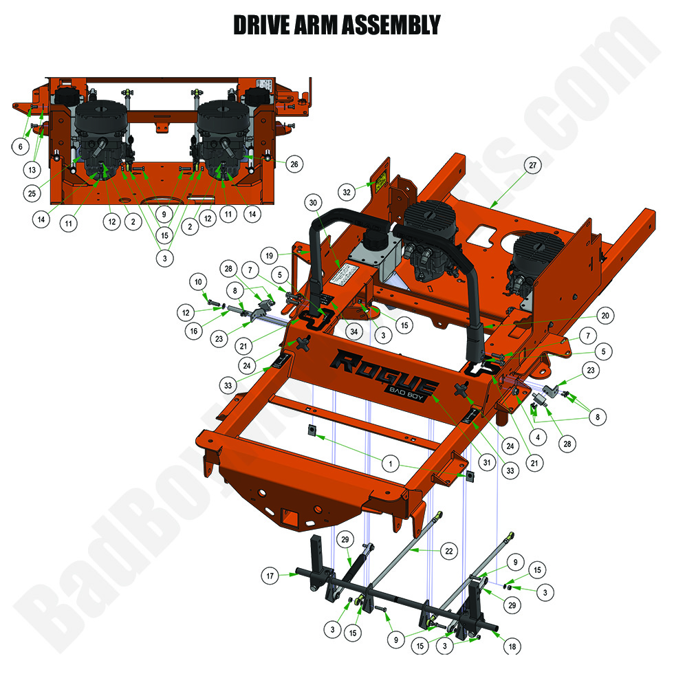 2024 Rogue - Drive Arm Assembly